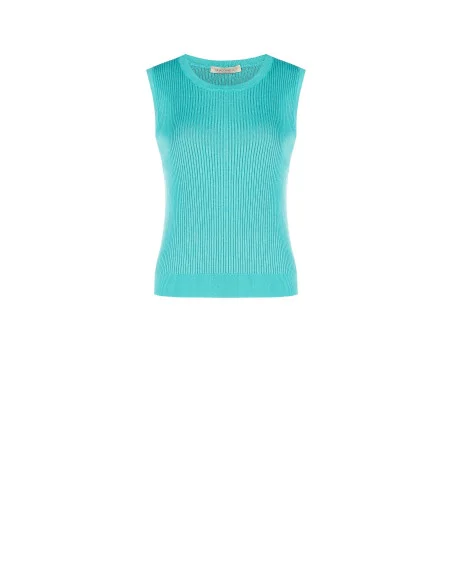 Rinascimento Corduroy Viscose Blend Fitted Top