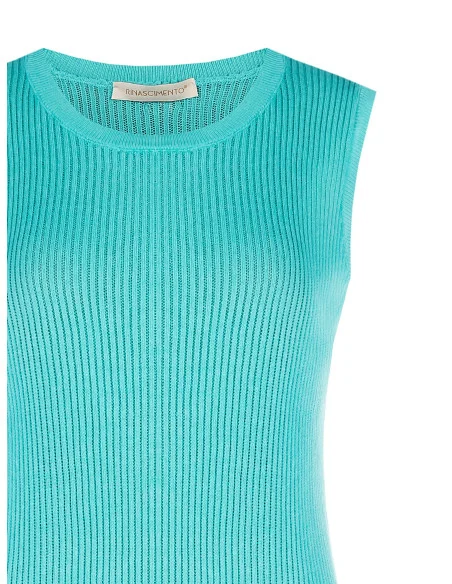Rinascimento - Top ajusté en velours côtelé mélangé à de la viscose