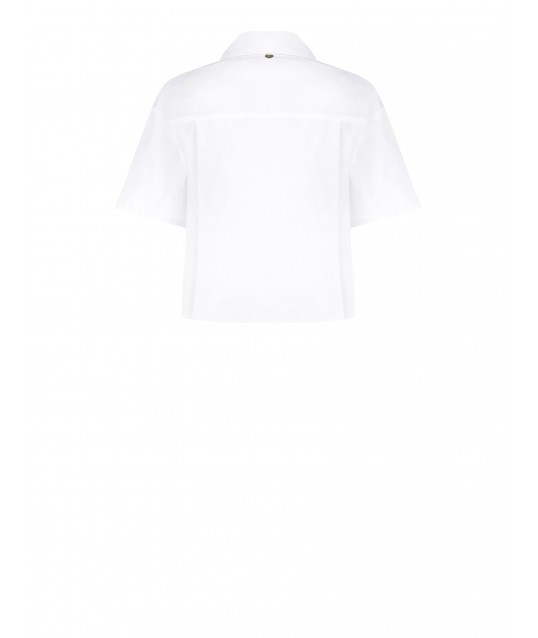 Short Over Cotton Shirt With Pleat Detail Rinascimento