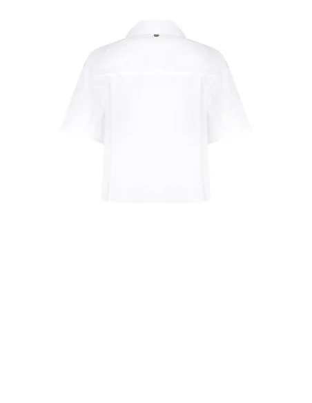 Short Over Cotton Shirt With Pleat Detail Rinascimento