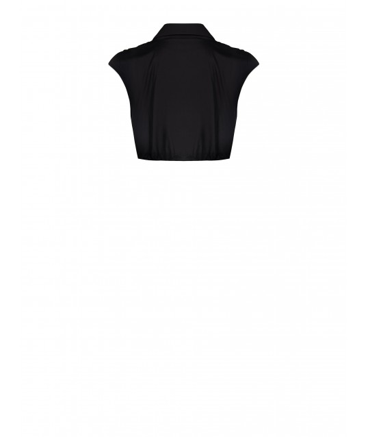 Cotton Crop Top with Drawstring Back Shirt Rinascimento