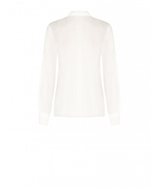 Camicia In Lyocell Ultralight Con Rose Applicate Rinascimento