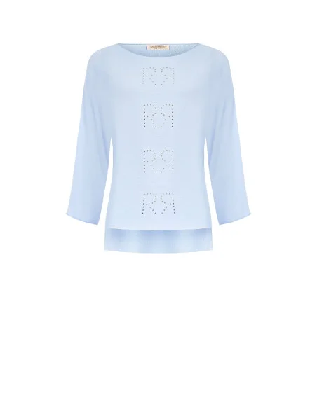 Top Ampio In Maglia Leggera Con Logo Rr Traforato Rinascimento