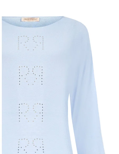 Top Ampio In Maglia Leggera Con Logo Rr Traforato Rinascimento