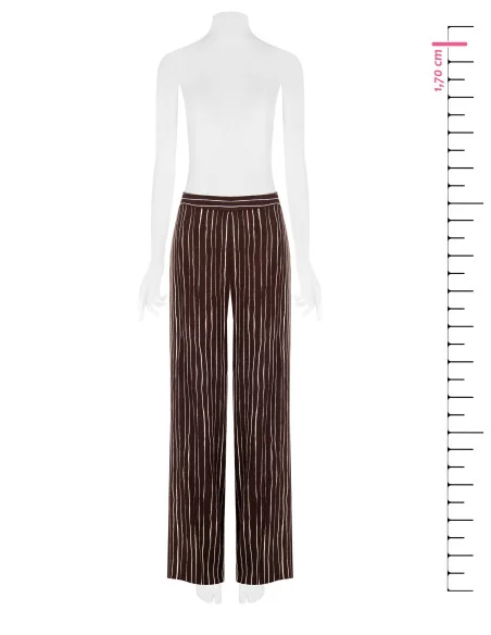 Pantalon en coton rayé Irregular Palace avec fermeture éclair latérale Rinascimento