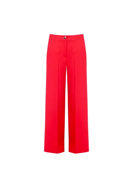 Pantaloni Palazzo In Tessuto Fluido Con Tasche Rinascimento