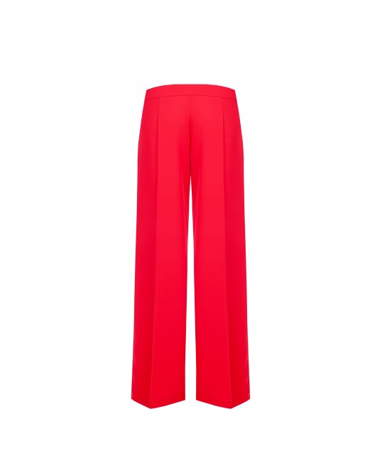 Pantaloni Palazzo In Tessuto Fluido Con Tasche Rinascimento