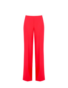 Pantaloni Palazzo In Tessuto Fluido Con Zip Laterale Rinascimento