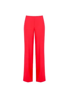 Pantaloni Palazzo In Tessuto Fluido Con Zip Laterale Rinascimento