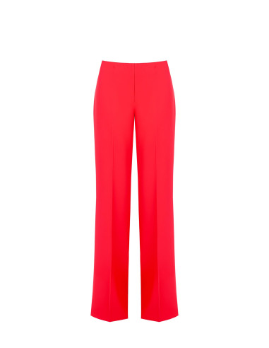 Pantaloni Palazzo In Tessuto Fluido Con Zip Laterale Rinascimento