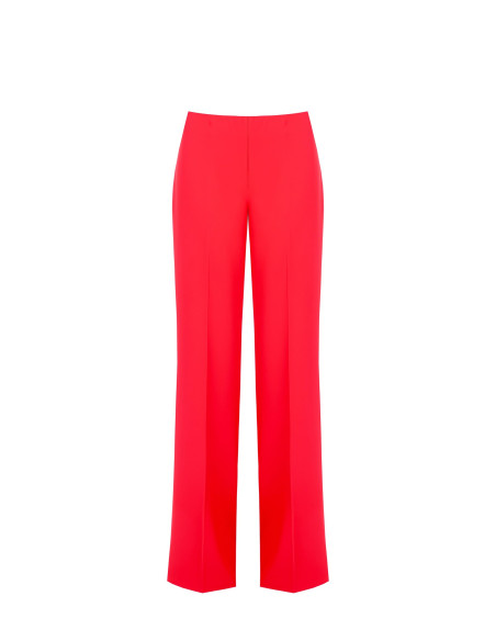 Pantaloni Palazzo In Tessuto Fluido Con Zip Laterale Rinascimento