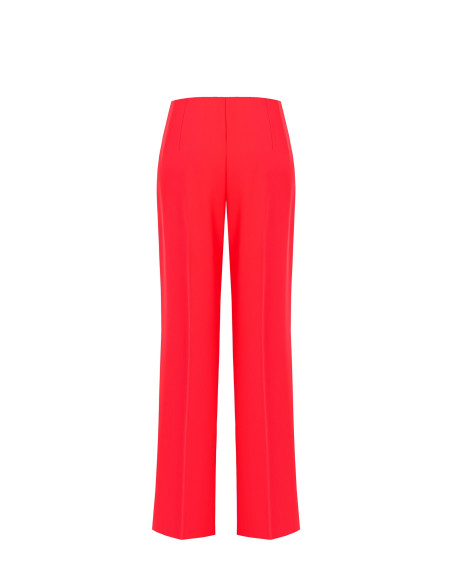 Pantaloni Palazzo In Tessuto Fluido Con Zip Laterale Rinascimento