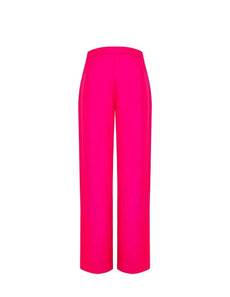 Pantaloni Palazzo In Misto Viscosa Leggermente Stropicciata Con Elastico Dietro Rinascimento