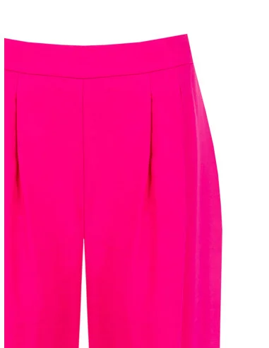 Pantaloni Palazzo In Misto Viscosa Leggermente Stropicciata Con Elastico Dietro Rinascimento