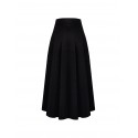 Pleated Cotton Wheel Skirt With Front Slit Rinascimento
