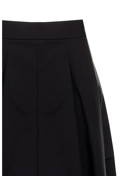 Pleated Cotton Wheel Skirt With Front Slit Rinascimento
