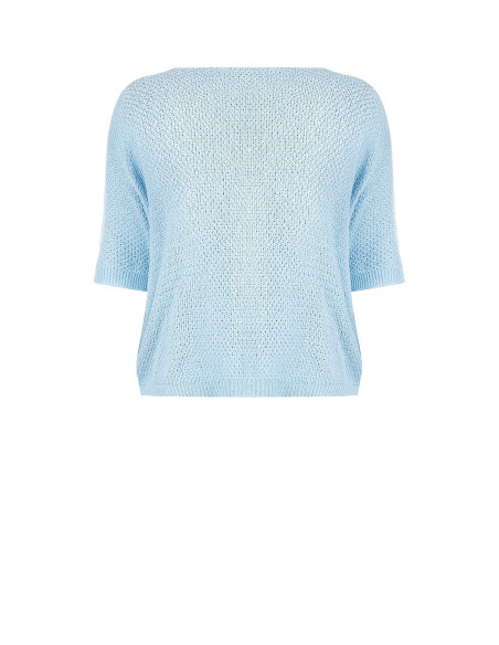 Maglia Curvy Ampia In Misto Cotone Punto A Nido D'ape Con Scollo A V Rinascimento Curvy