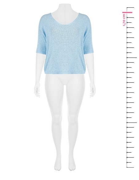 Maglia Curvy Ampia In Misto Cotone Punto A Nido D'ape Con Scollo A V Rinascimento Curvy