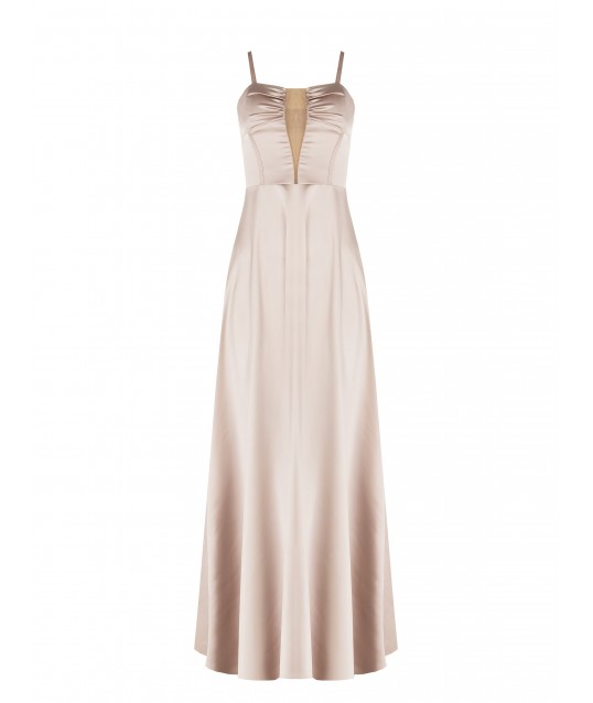 Rinascimento Satin Wheel Bustier Long Dress