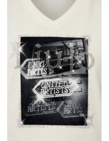 Liu Jo Print and Rhinestone T-Shirt