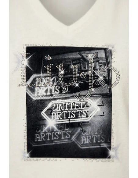 Liu Jo Print and Rhinestone T-Shirt