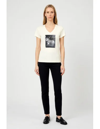 Liu Jo Print and Rhinestone T-Shirt