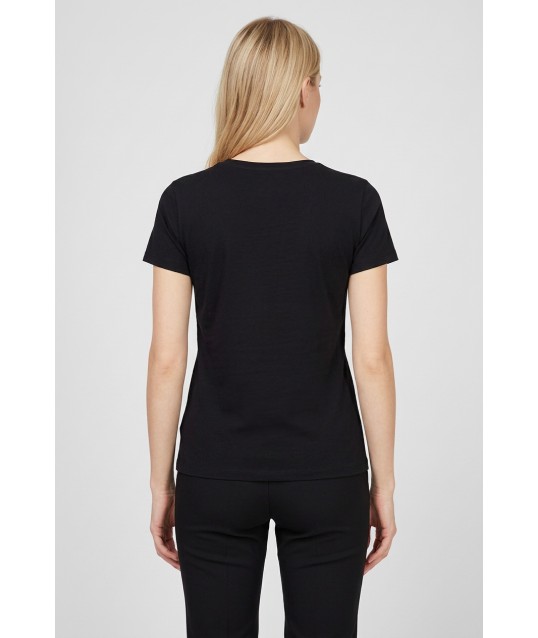 T-Shirt Con Stampa E Strass Liu Jo