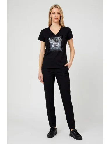 Liu Jo Print and Rhinestone T-Shirt