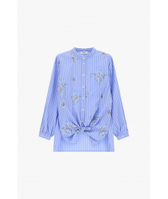 Camicia Con Maniche Lunghe E Collo Alla Coreana Dixie