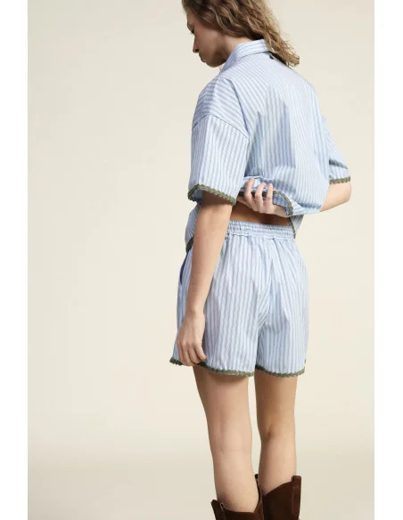 Shorts Regular-Fit A Righe Con Profili Decorativi Dixie