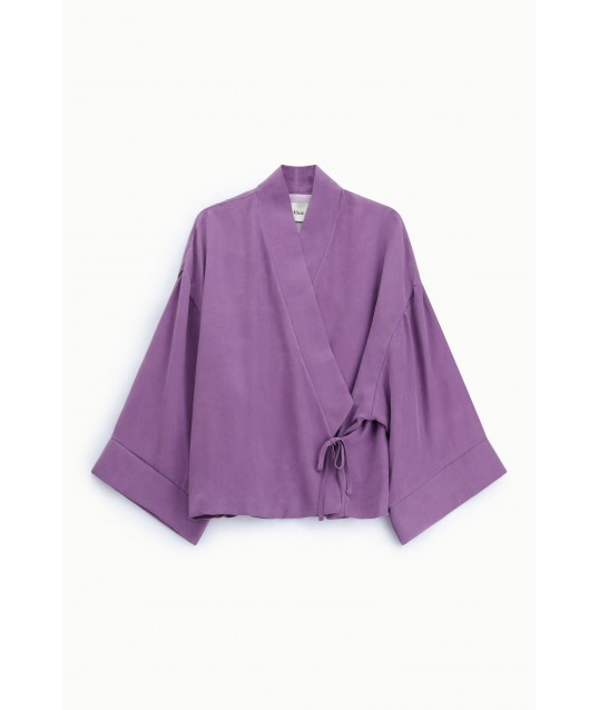 Soft Fit Kimono Blazer With Dixie Side Belt