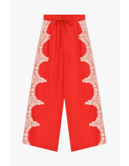 Fantasy Palace Trousers With Embroidered Inserts Dixie