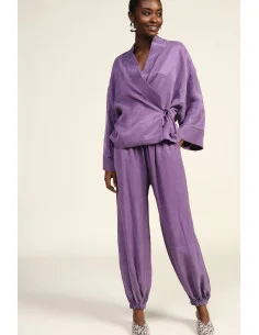 Dixie Wide Jogging Trousers With Elastic Cuffs