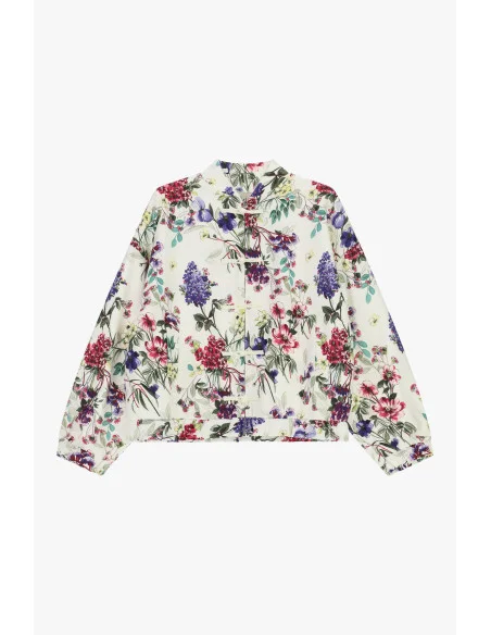 Giacca Camicia Stampa Floreale Con Tasche Dixie