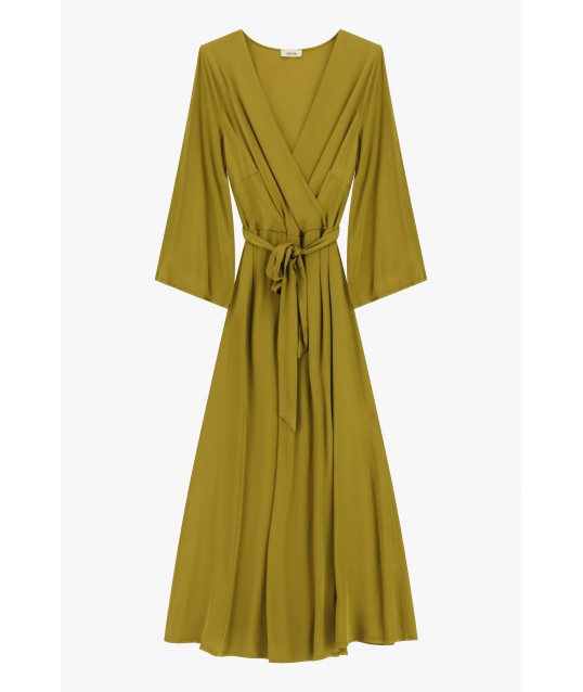 Robe midi avec ceinture croisée Dixie