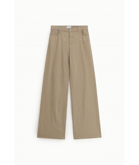 Wide Pants Five Pockets High Waist Please