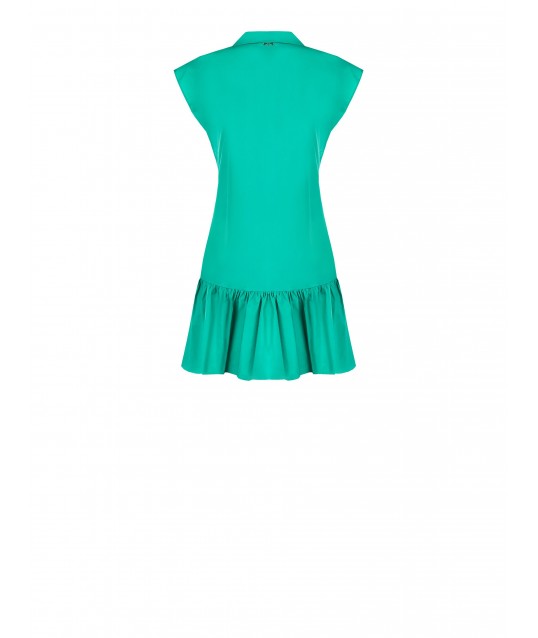 Robe courte et droite à volants en coton Rinascimento