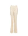 Rinascimento Straight Trousers in Striped Technical Fabric with Lurex Glitter Effect