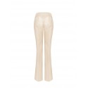 Rinascimento Straight Trousers in Striped Technical Fabric with Lurex Glitter Effect
